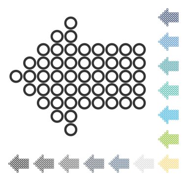 Noktalı ok sol vektör simgesi