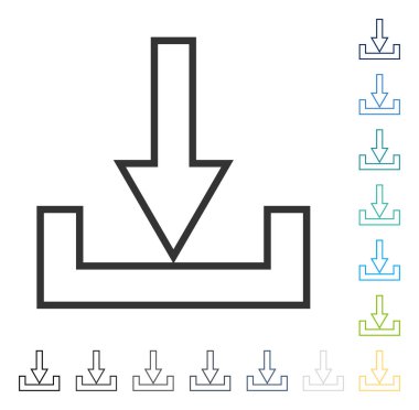 Yüklemeler vektör simgesi