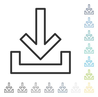 Yüklemeler vektör simgesi