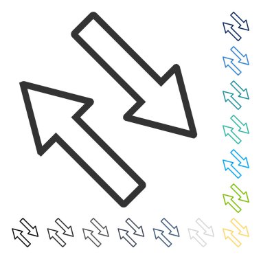 Exchange okları çapraz olarak simge vektör