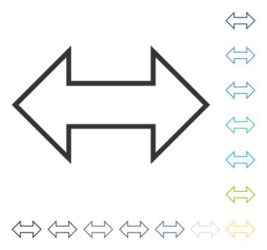 Exchange yatay vektör simgesi