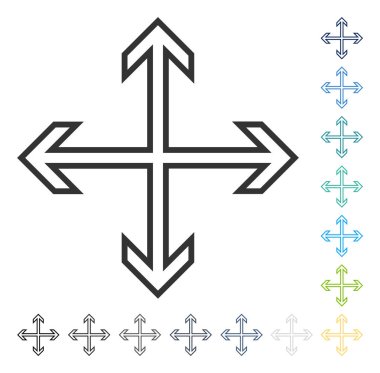 Oklar vektör simgesini genişletin