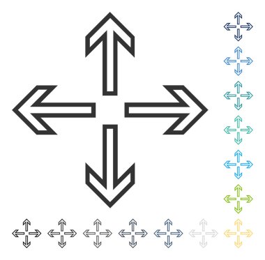 Oklar vektör simgesini genişletin