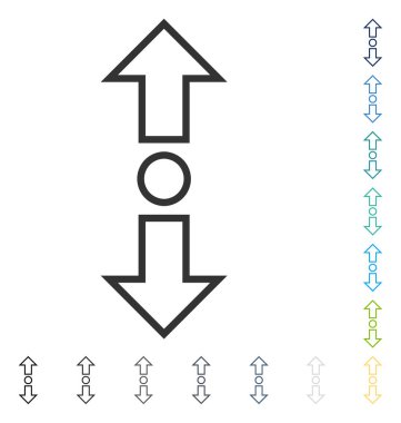 Oklar dikey vektör simgesini genişletin