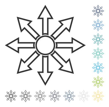 Oklar vektör simgesini genişletin