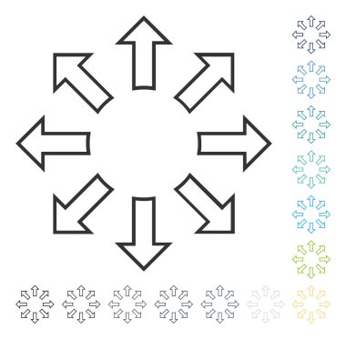Oklar vektör simge patlayabilir