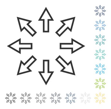 Oklar vektör simge patlayabilir