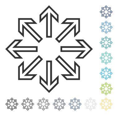 Oklar vektör simge patlayabilir