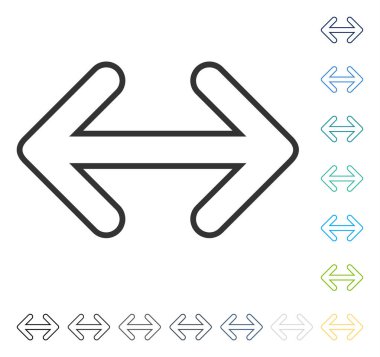 Fiske vurmak okları yatay vektör simgesi