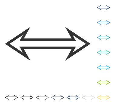 Yatay vektör simgesi ters çevir