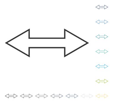 Yatay vektör simgesi ters çevir