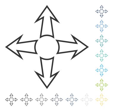 Tam ekran okları vektör simgesi