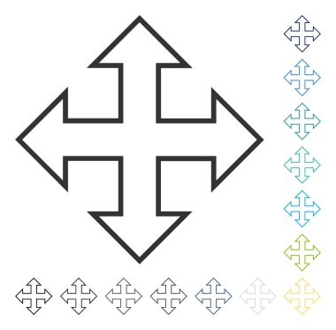 Tam ekran okları vektör simgesi