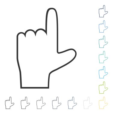 Vektör simge kadar el işaretçisi