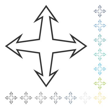 Kavşak okları vektör simgesi