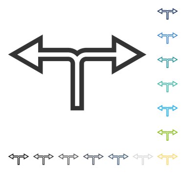 Birleşim sol sağ vektör simgesi