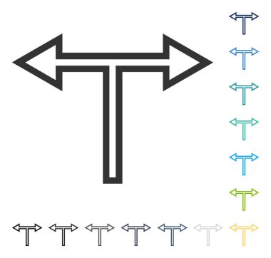 Birleşim sol sağ vektör simgesi