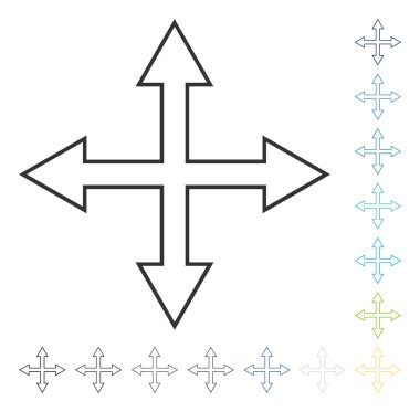Oklar vektör simge en üst düzeye çıkarmak