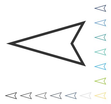 İşaretçi sol vektör simgesi