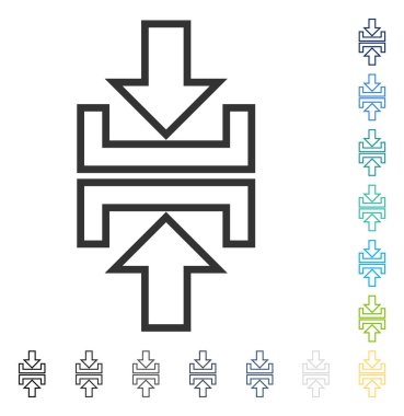 Basınç okları dikey vektör simgesi