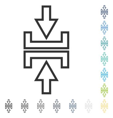 Basınç okları dikey vektör simgesi