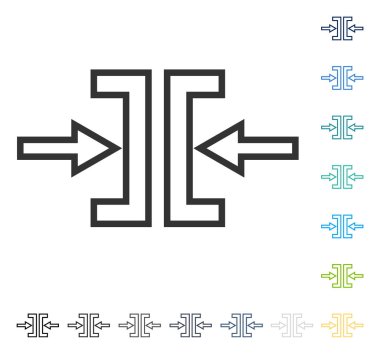 Basınç yatay vektör simgesi