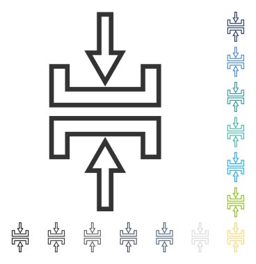 Basınç dikey vektör simgesi