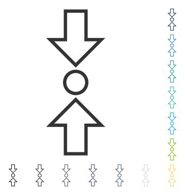 Basınç dikey vektör simgesi