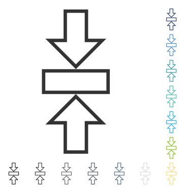 Basınç dikey vektör simgesi