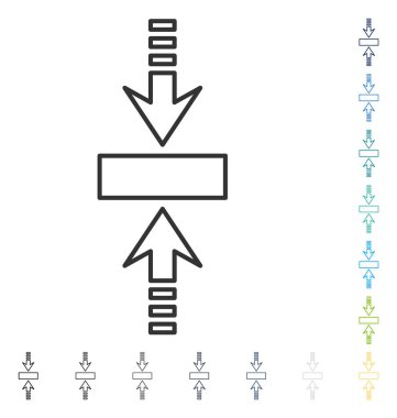 Basınç dikey vektör simgesi