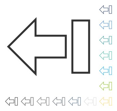 Ok sol vektör simgesi çekin