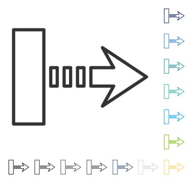 Çekme oku doğru vektör simgesi