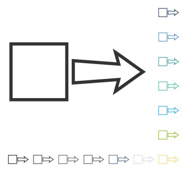 Çekme oku doğru vektör simgesi