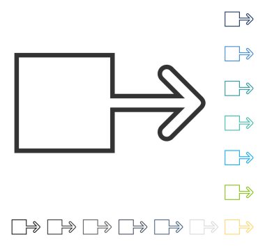 Çekme oku doğru vektör simgesi