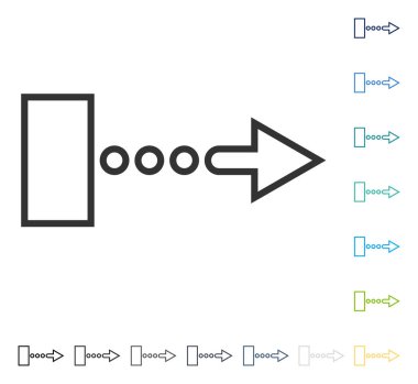 Çekme oku doğru vektör simgesi
