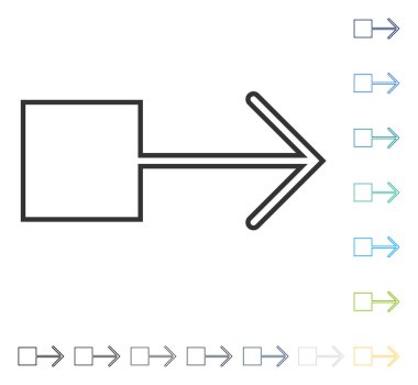 Çekme oku doğru vektör simgesi