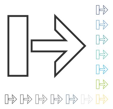 Çekme oku doğru vektör simgesi