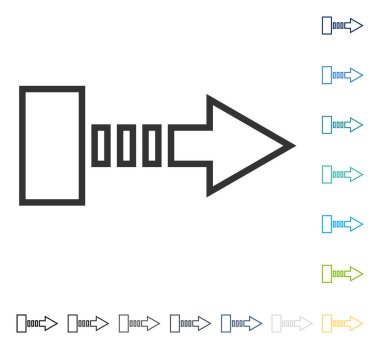 Çekme oku doğru vektör simgesi