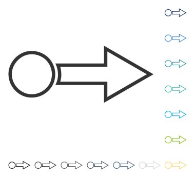 Çekme oku doğru vektör simgesi