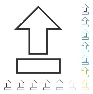 Vektör simge yukarı çekme ok