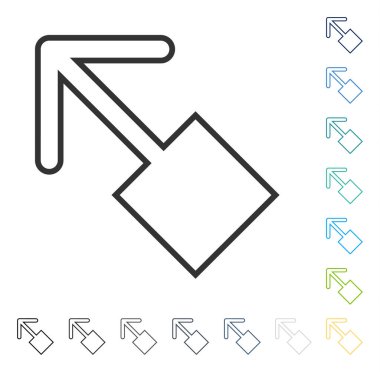 Sol vektör simge yukarı çekin