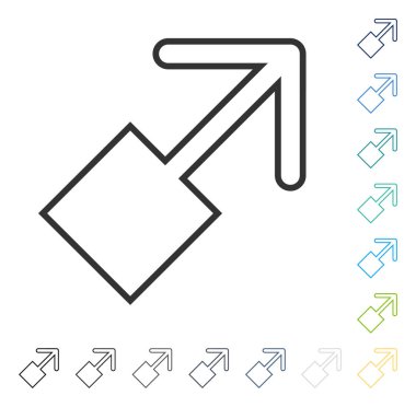 Vektör simge yukarı sağa çekin