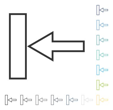 Sol vektör simgesi itmek