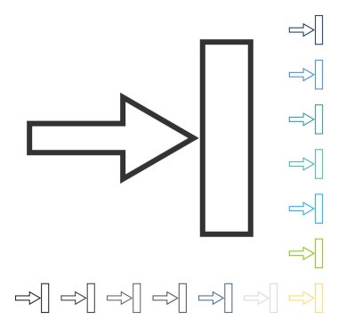 Doğru vektör simgesi itmek