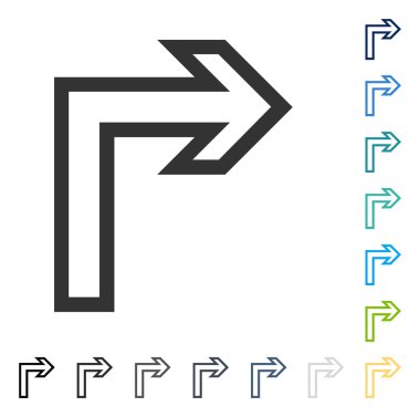 Doğru vektör simge açmak