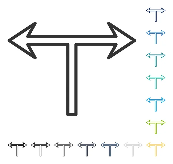 Pfeil links rechts Vektor-Symbol teilen — Stockvektor