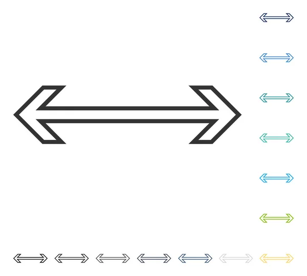 Troca Seta Horizontal Vector Icon —  Vetores de Stock