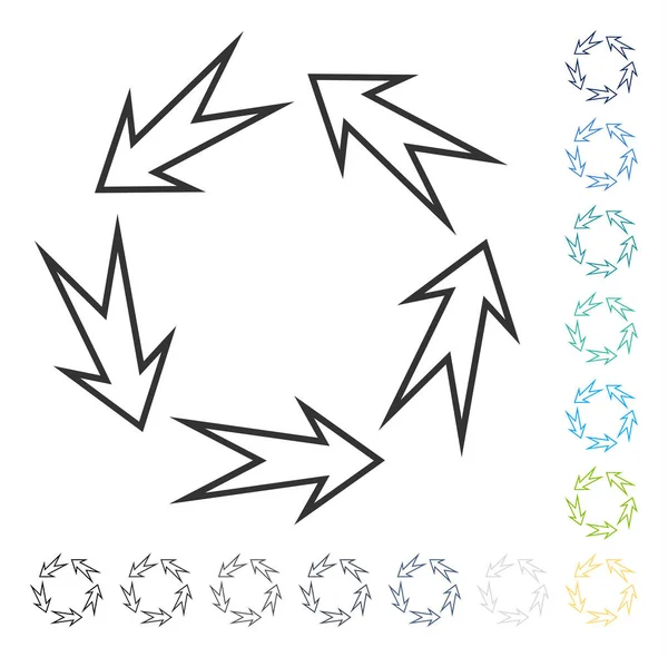 5-geri dönüşüm okları vektör simgesi