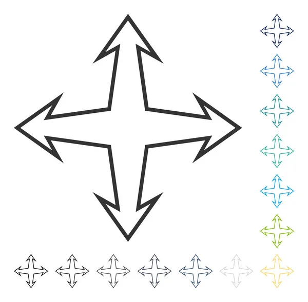 Icône vectorielle de flèches d'intersection — Image vectorielle