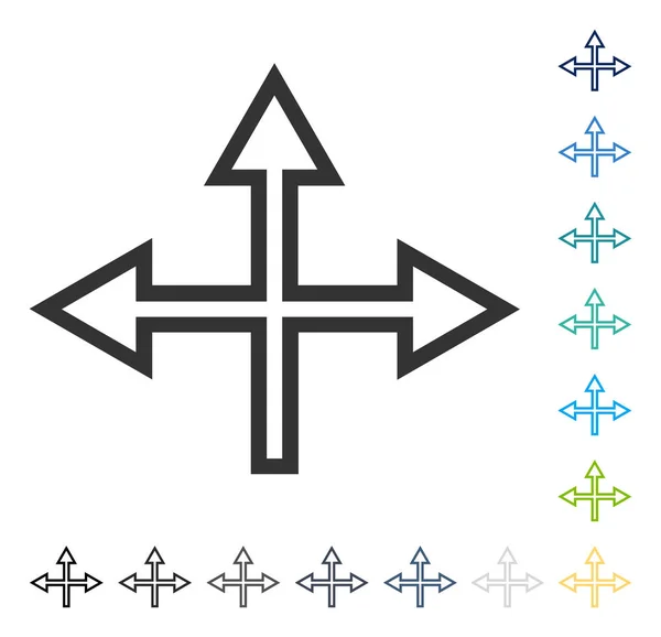 Intersection Arrows Vector Icon — Stock Vector